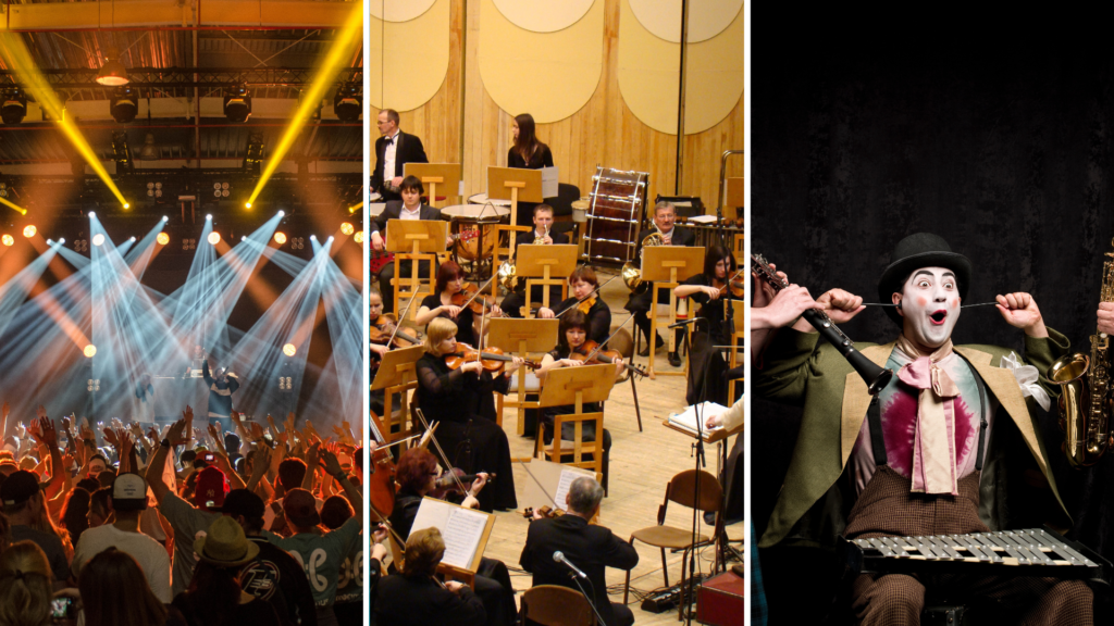 Examples of entertainment you can find on a luxury cruise.